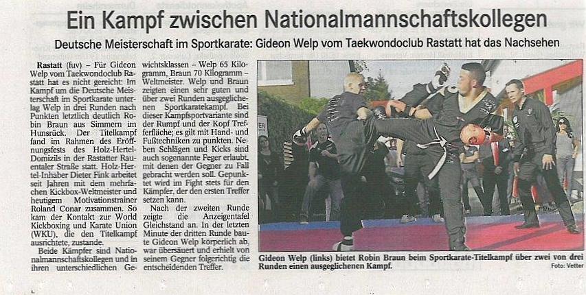 Pressebericht zur DM - Sportkarate